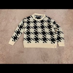 Black and white patterned sweater